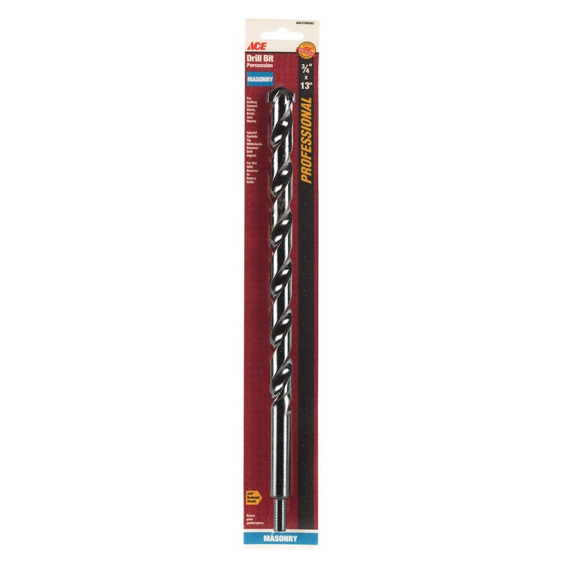 Ace Carbide Reduced Shank 3/4 in. Dia. x 13 in. L Percussion Drill Bit 1 pc.