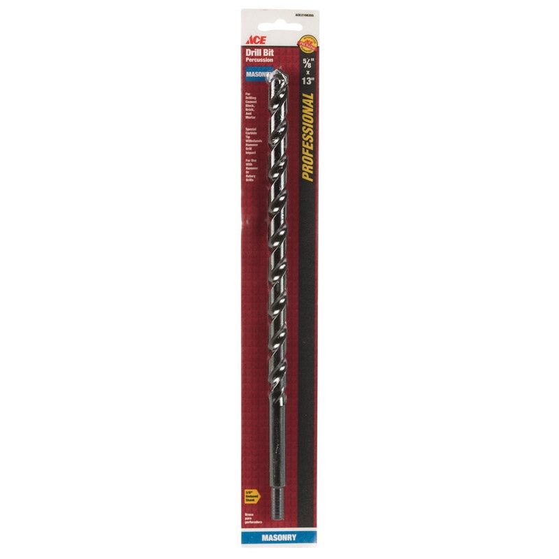 Ace Carbide Reduced Shank 5/8 in. Dia. x 13 in. L Percussion Drill Bit 1 pc.