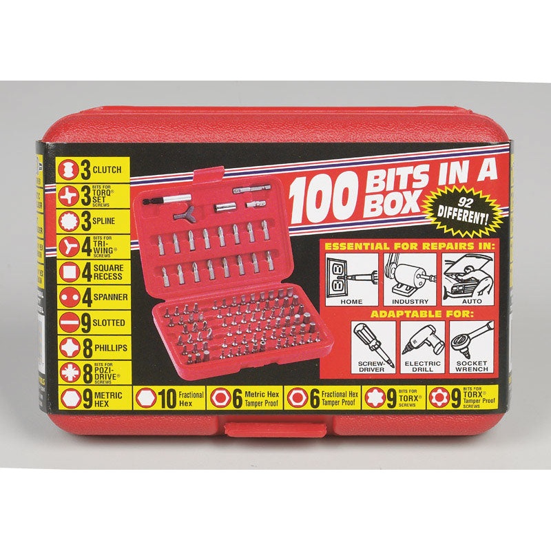 Best Way Tools Multi Size Screwdriver Bit 1/4 in. Dia. x 1 in. L 100 pc.
