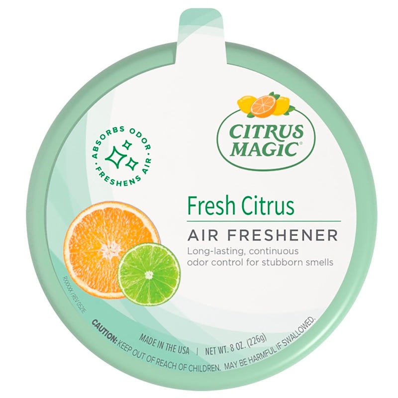 Citrus Magic 616472870 Air Freshener, 8 oz, Fresh Citrus, 350 sq-ft Coverage Area, 6 to 8 weeks-Day Freshness, Pack of 6