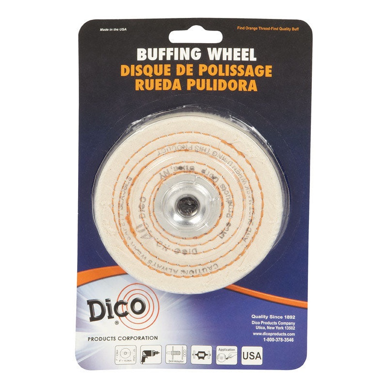 Dico 4 in. Dia. Spiral Sewn Buffing Wheel