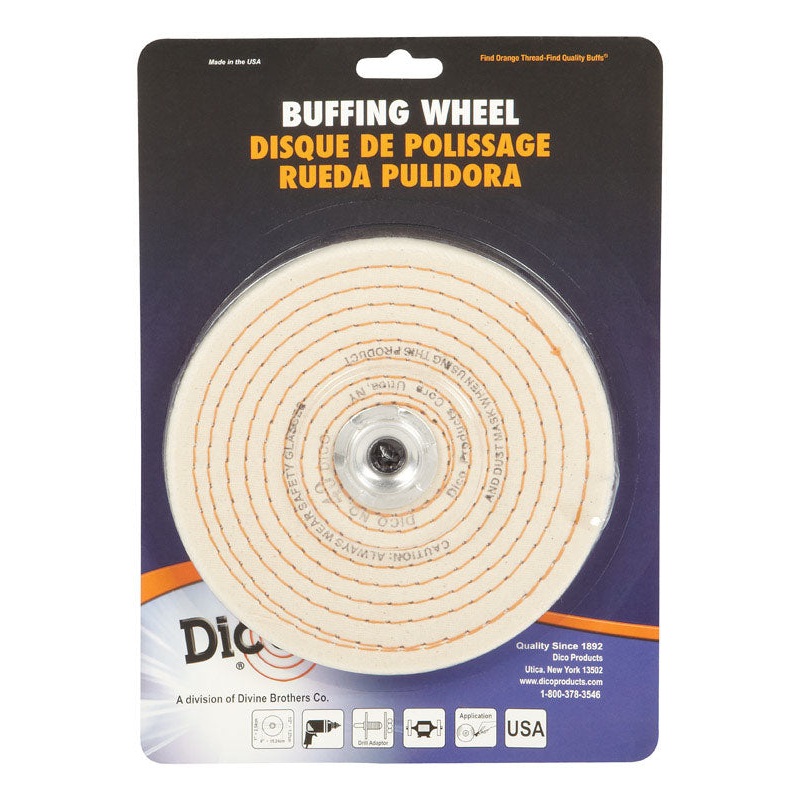 Dico 6 in. Dia. Spiral Sewn Buffing Wheel