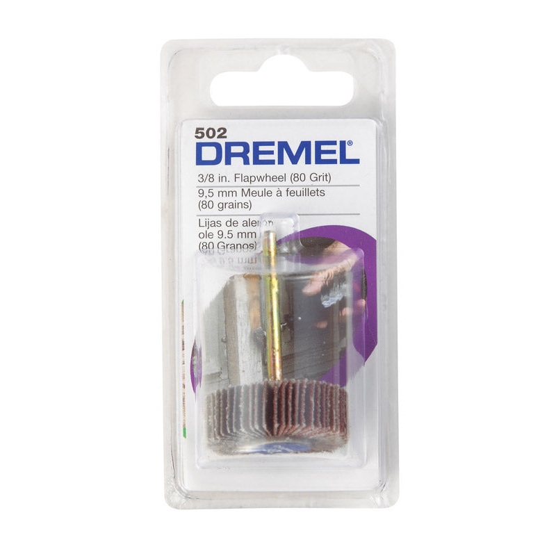 Dremel 3/8 in. Dia. x 1/8 in. Aluminum Oxide Flapwheel Sander 80 Grit