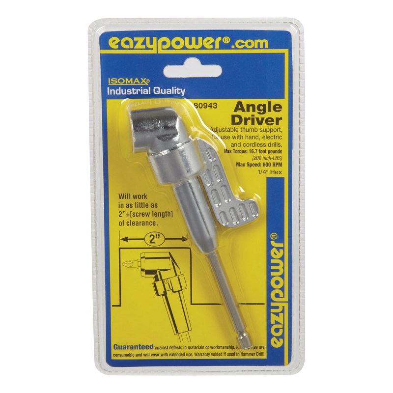 Eazypower Isomax Angle Driver Screwdriver Bit Adapter 1/4 in. Dia. x 2 in. L 1 pc.