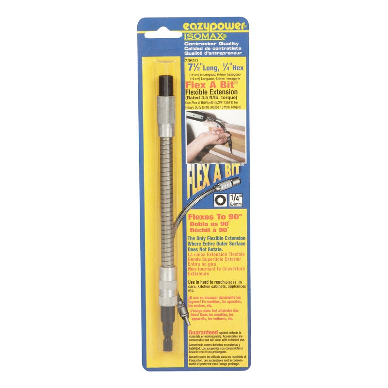 Eazypower Isomax Flexible Screwdriver Bit Adapter 1/4 in. Dia. x 7-1/2 in. L 1 pc.