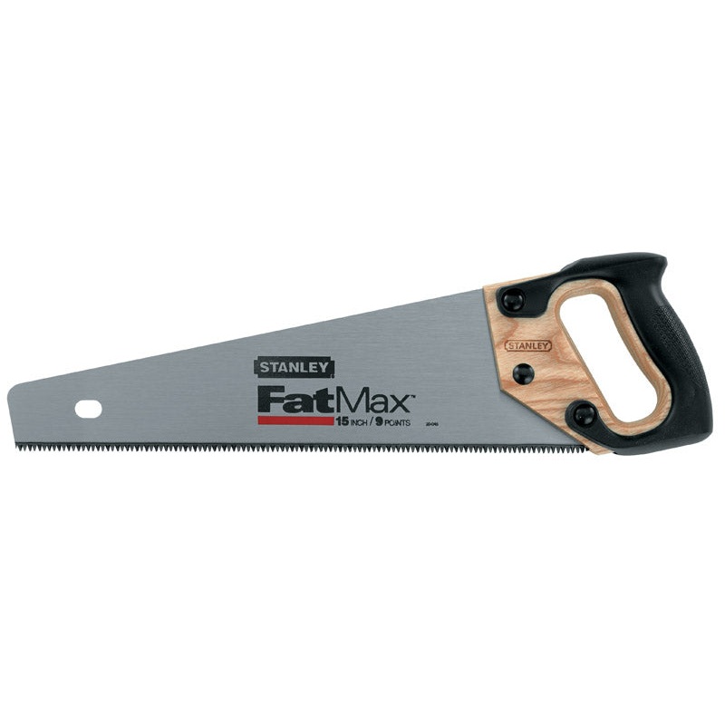 Stanley FatMax Hand Saw 15 in. L Plastic and Wood Handle