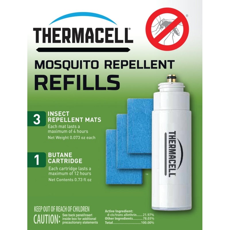 Thermacell MR000-12 Repellent Refill, Includes: (1) Fuel Cartridge, (3) Repellent Mats
