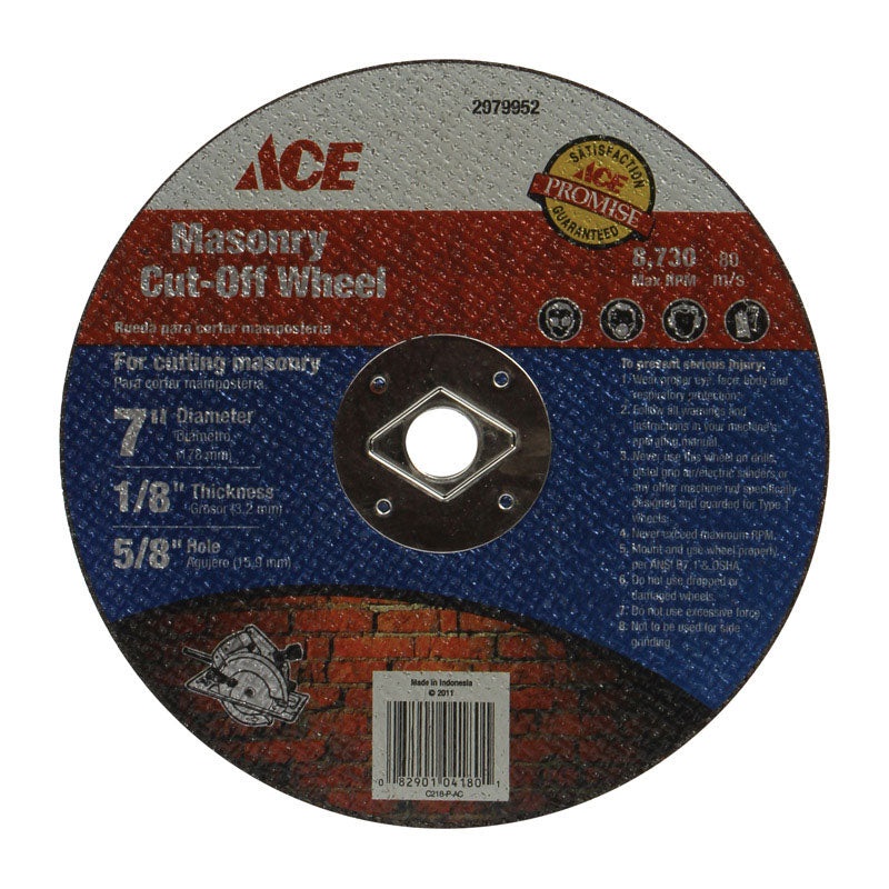 Ace 7 in. Dia. x 0.125 in. 0.625 in. Cut Off Blade