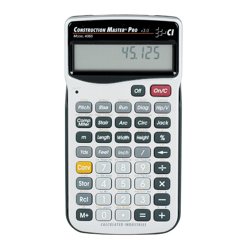 Calculated 11 Digit Construction Calculator