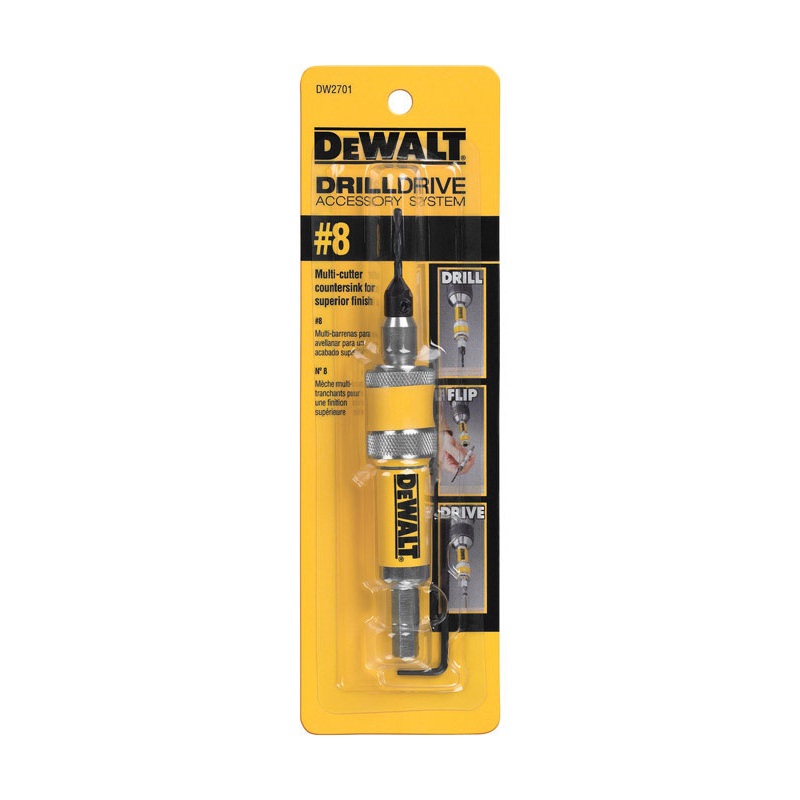 DeWalt Black Oxide Hex No. 8 in. Dia. Drill and Driver 1 pc.