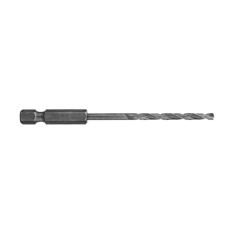 DeWalt Rapid Load Carbide Tipped Hex 1/8 in. Dia. Drill Bit 1 pc.