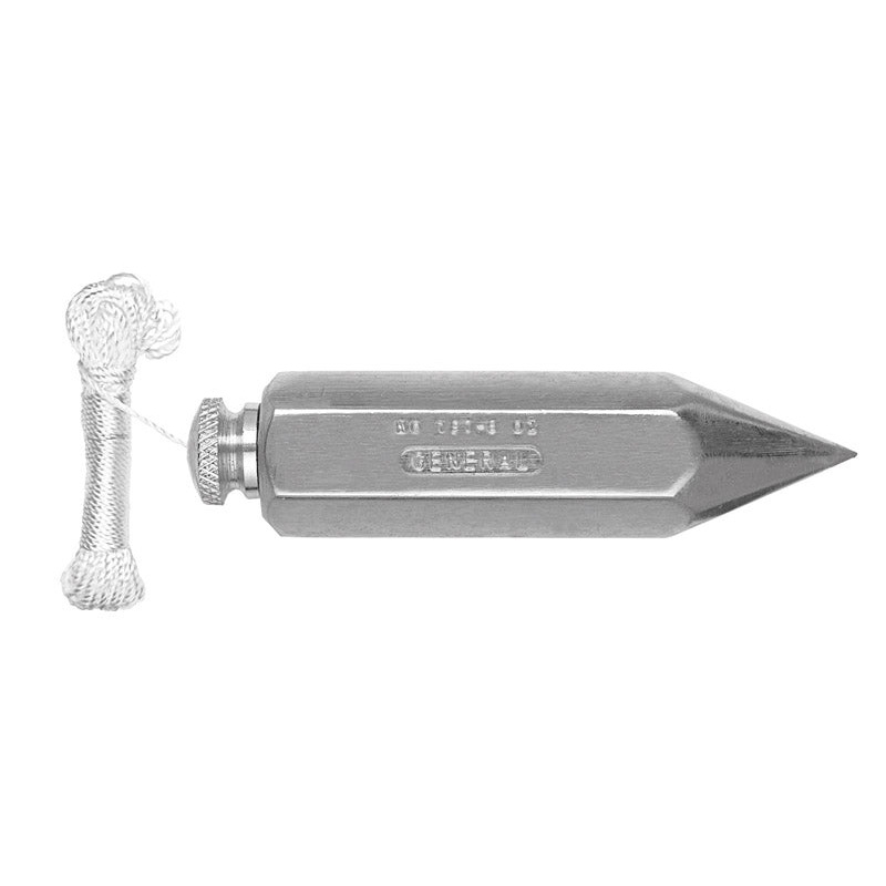 General Tools Plumb Bob Hexagon Steel 12 oz. 3-3/8 in. x 3/4 in.