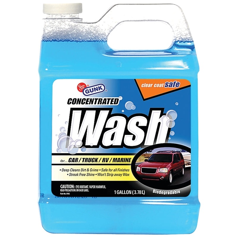 Gunk VW5 Car and Truck Wash, 1 gal, Bottle, Liquid, Pleasant, Pack of 4