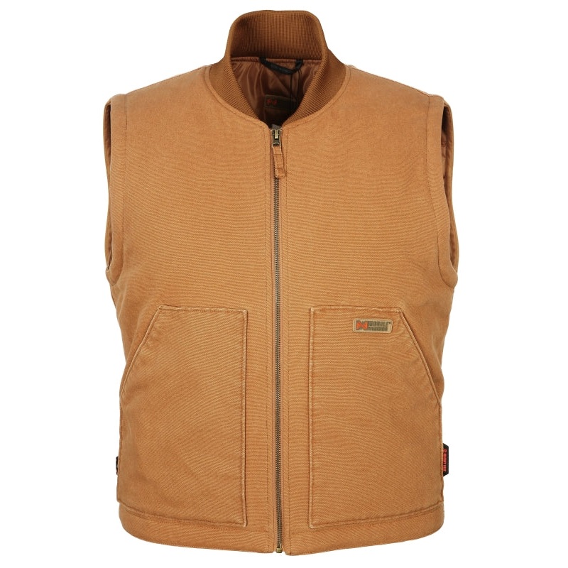 Mobile Warming MWJ18M14-16-06 Foreman Vest, 2XL, Men’s, Fits to Chest Size: 48 in, Cotton, Tan