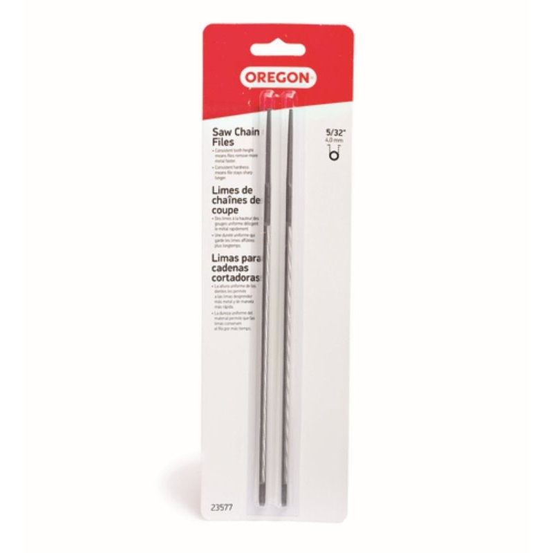 Oregon 23577 Chainsaw File, Double Cut, 5/32 in Dia Dimensions, Round, Steel, 2/PK