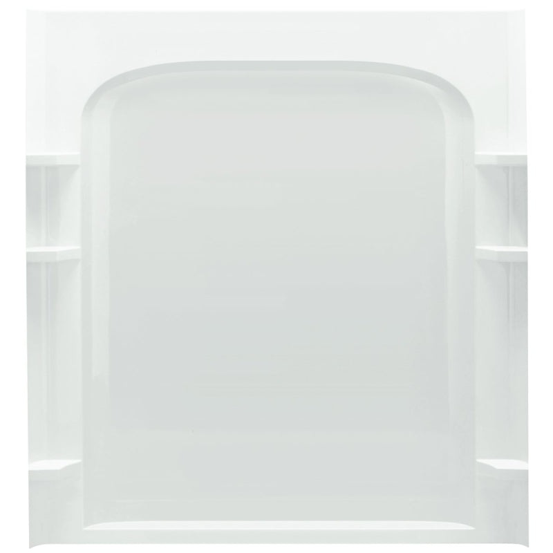Sterling Ensemble 72232100-0 Shower Back Wall, 72-1/2 in L, 60 in W, Vikrell, High-Gloss, Alcove Installation, White