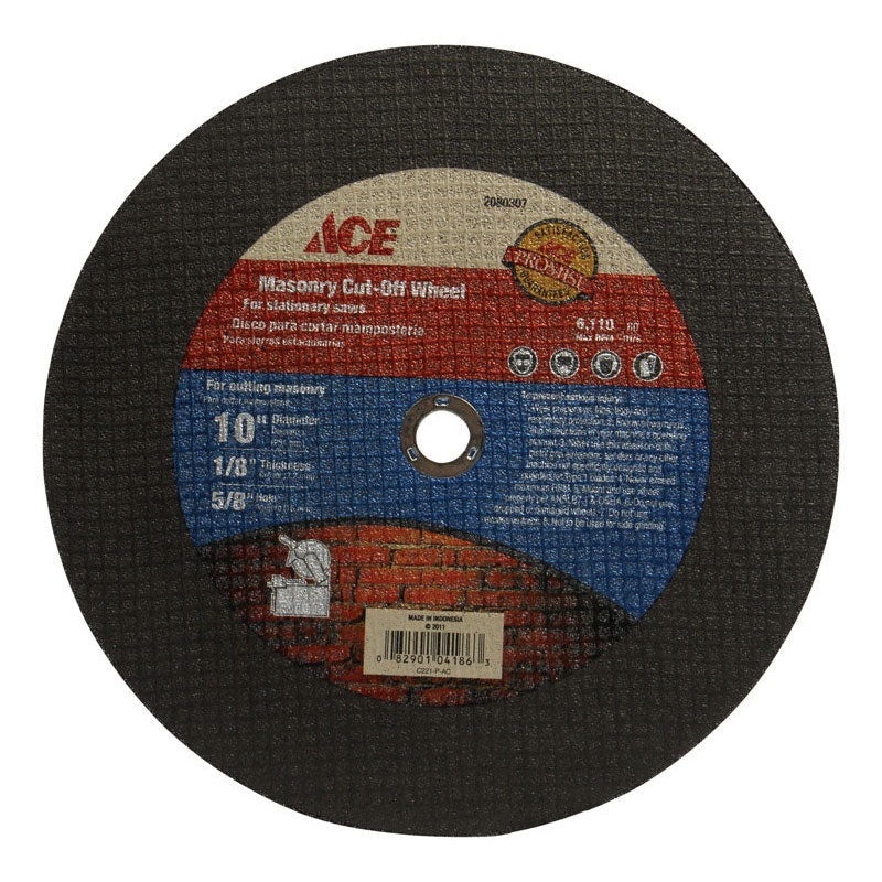 Ace 10 in. Dia. x 0.125 in. 0.625 in. Masonry Cutoff Blade