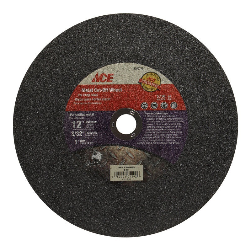 Ace 12 in. Dia. x 0.09 in. 1 in. Cut Off Blade