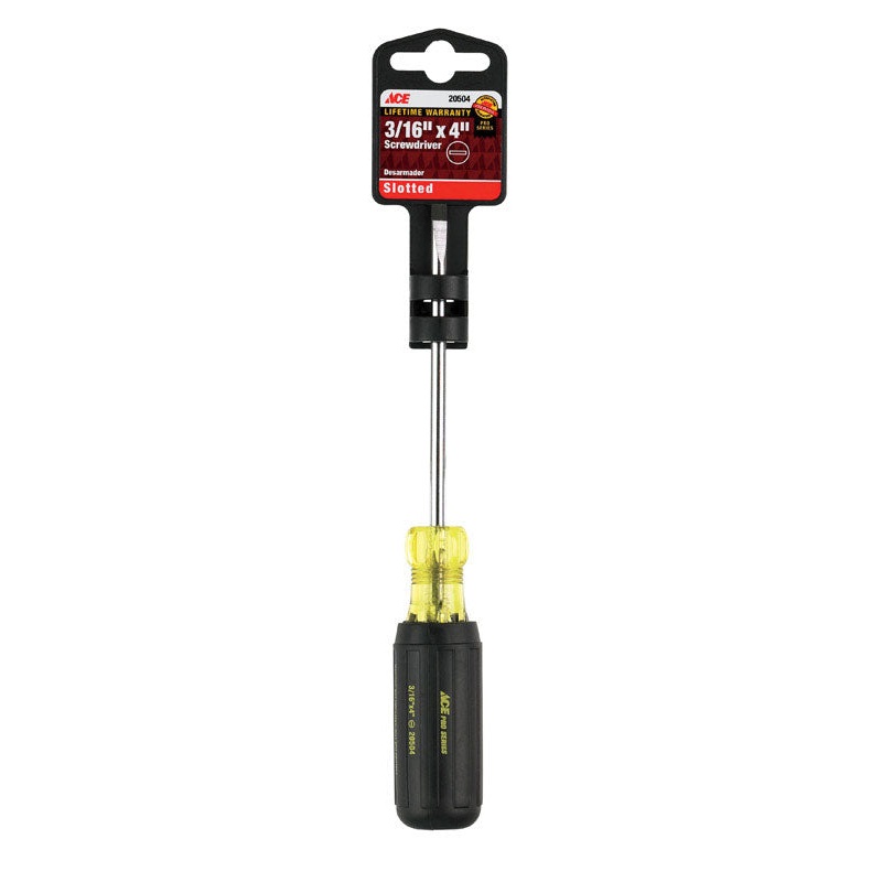 Ace 3/16 in. Slotted Screwdriver 4 in. L