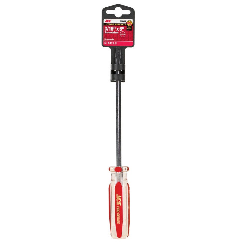 Ace 3/16 in. Slotted Screwdriver 6 in. L