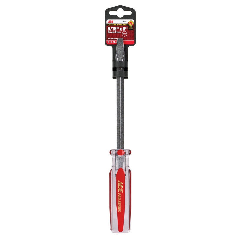 Ace 5/16 in. Slotted Screwdriver 6 in. L