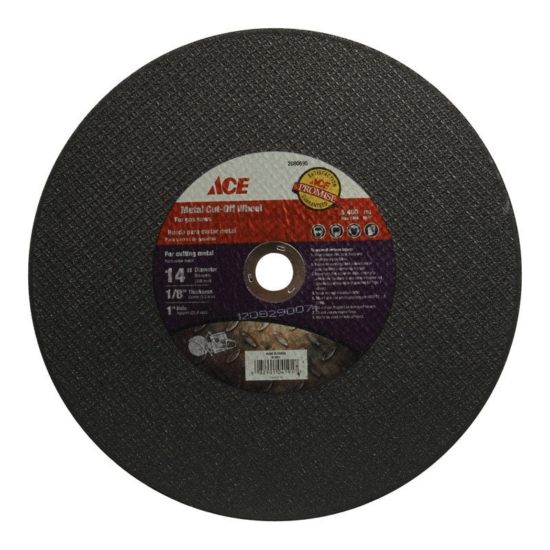 Ace Metal Cut-Off Wheel 14 in. Dia. x 0.125 in. x 1 in.
