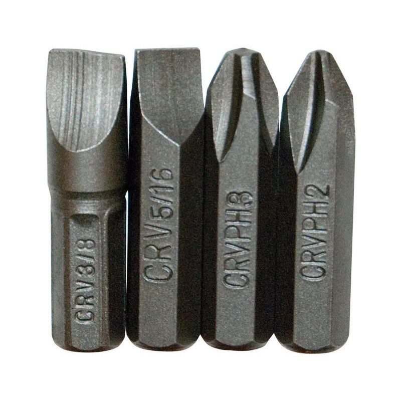 Great Neck Multi Size Screwdriver Bit 1/4 in. Dia. 4 pc.
