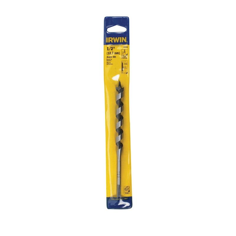 Irwin Carbon Steel Hex 1/2 in. Dia. x 7-1/2 in. L Auger Bit 1 pc.