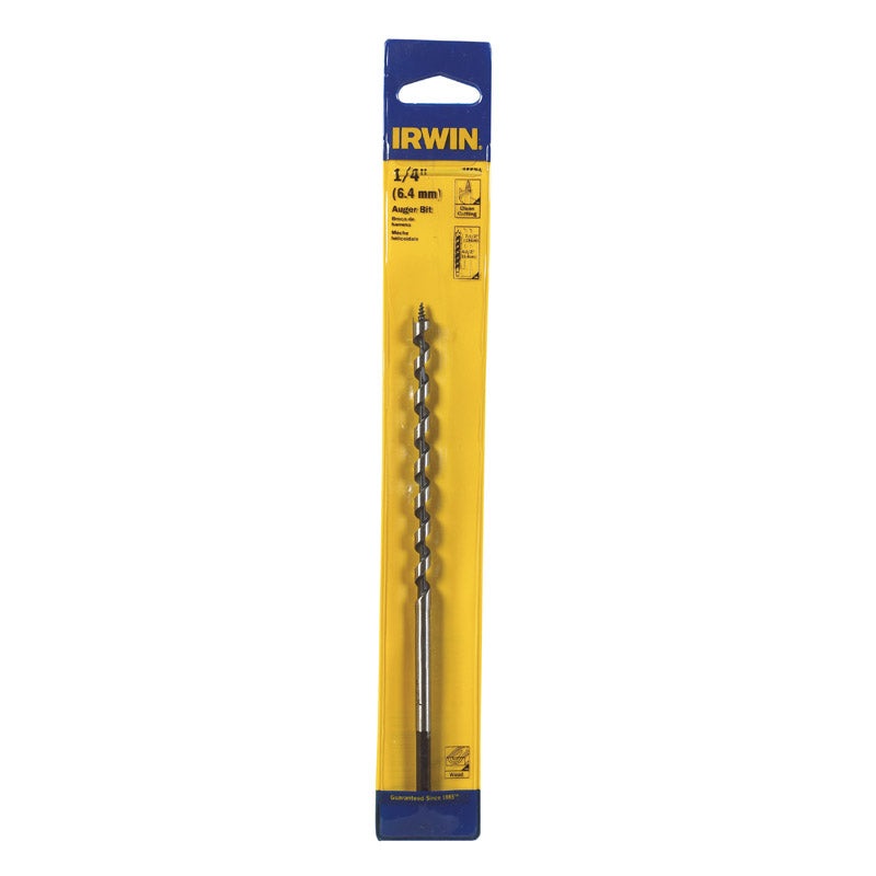 Irwin Carbon Steel Hex 1/4 in. Dia. x 7-1/2 in. L Auger Bit 1 pc.