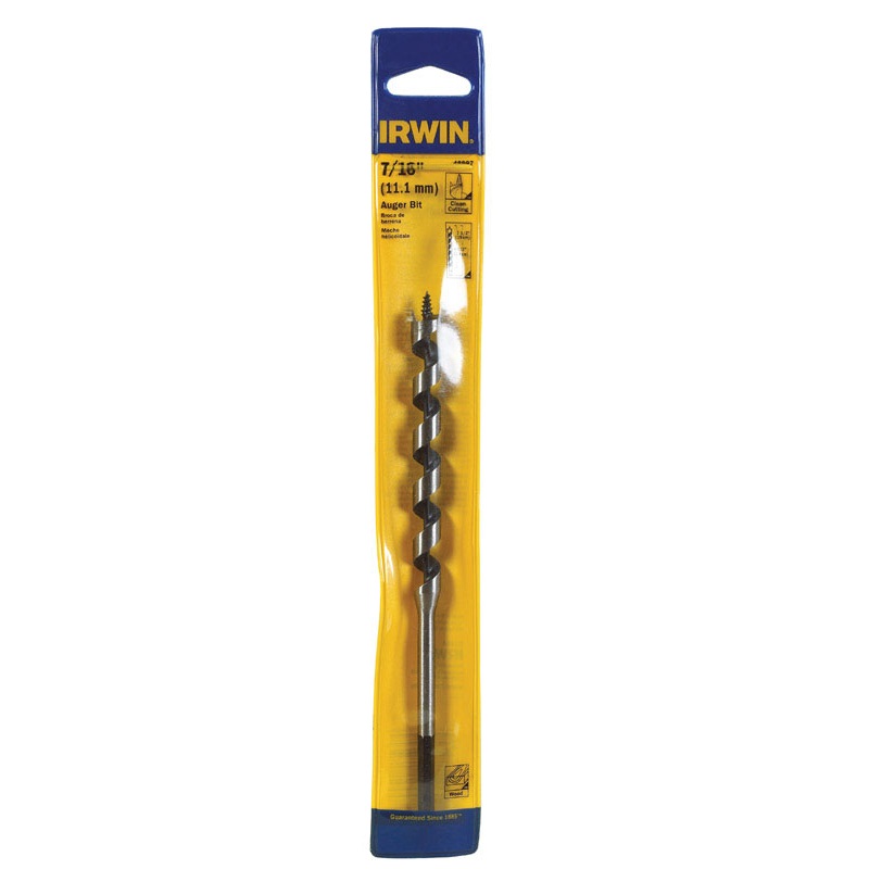 Irwin Carbon Steel Hex 7/16 in. Dia. x 7-1/2 in. L Auger Bit 1 pc.