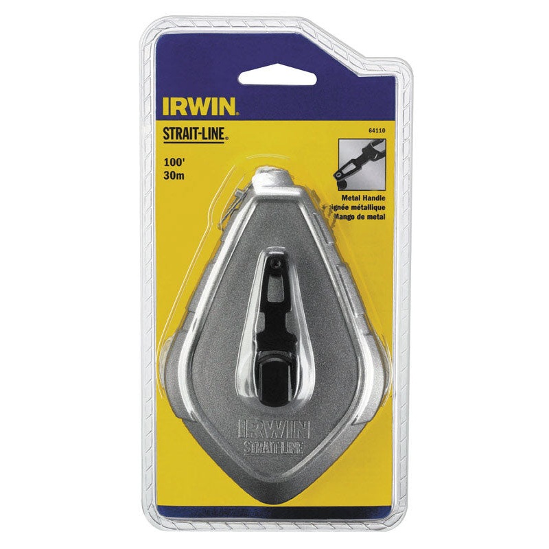 Irwin Fast Retrieve Yellow Chalk Line Reel 100 ft. L