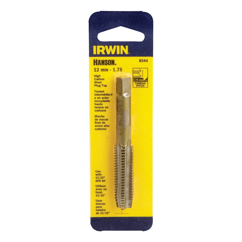 Irwin Hanson High Carbon Steel 12mm-1.75 Metric Plug Tap 1