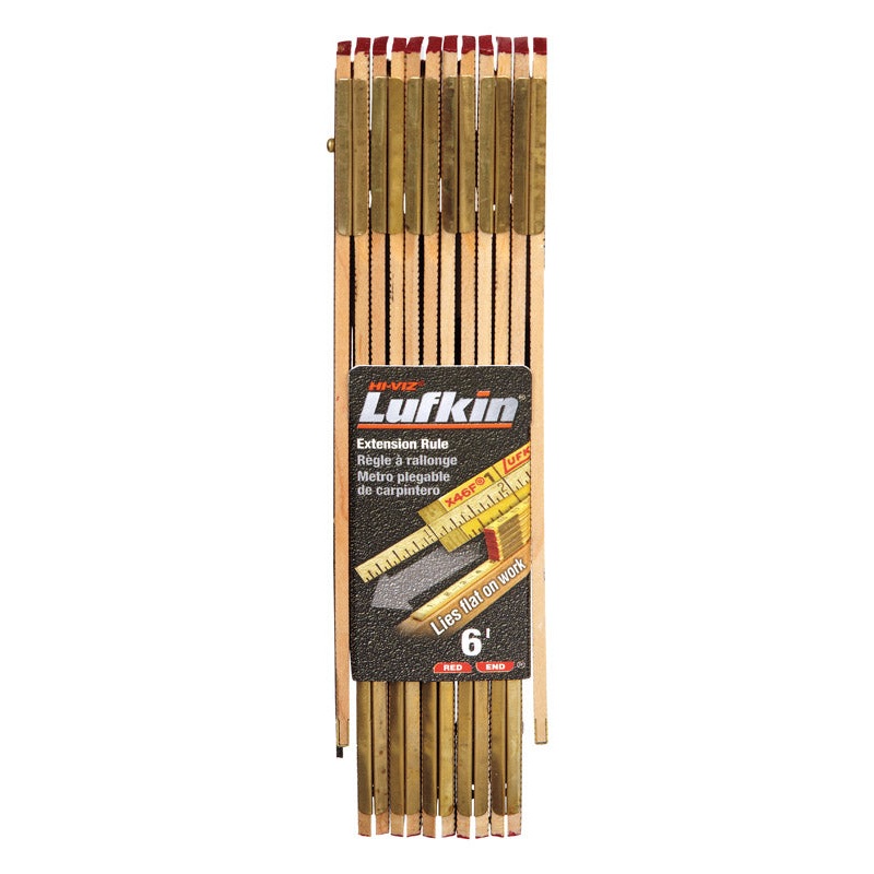 Lufkin Extension Rule 5/8 in. W x 6 ft. L Wood