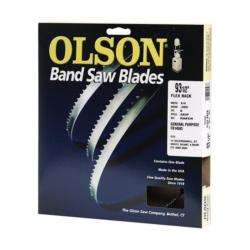Olson 93.5 in. L x 0.3 in. W Carbon Steel Band Saw Blade
