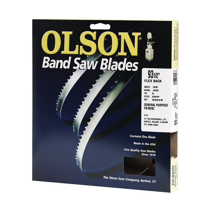 Olson 93.5 in. L x 0.4 in. W Carbon Steel Band Saw Blade