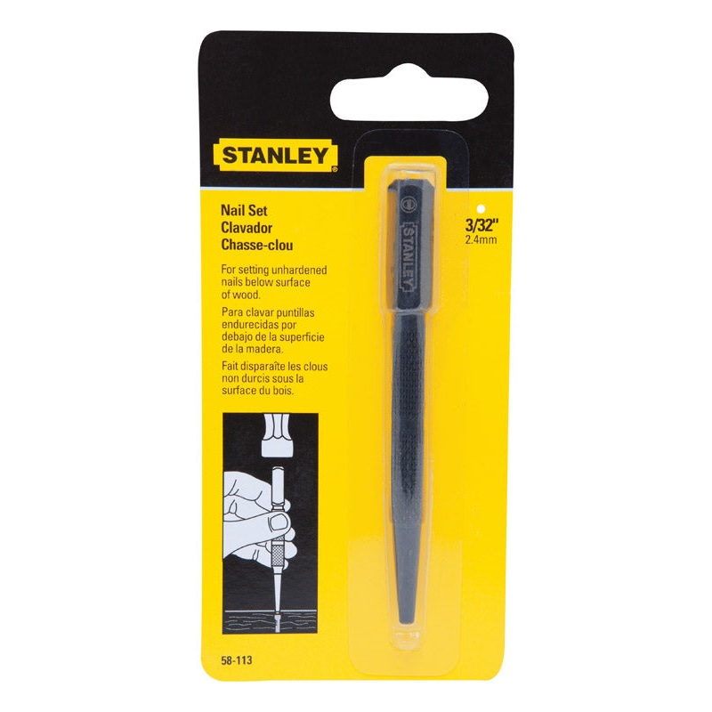 Stanley 4 in. L Steel Nail Set