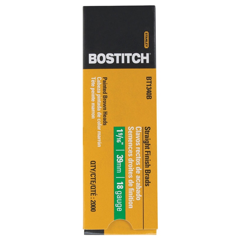 Stanley Bostitch 1-9/16 in. L 18 Ga. Straight Brad Nails 2,000 pc.
