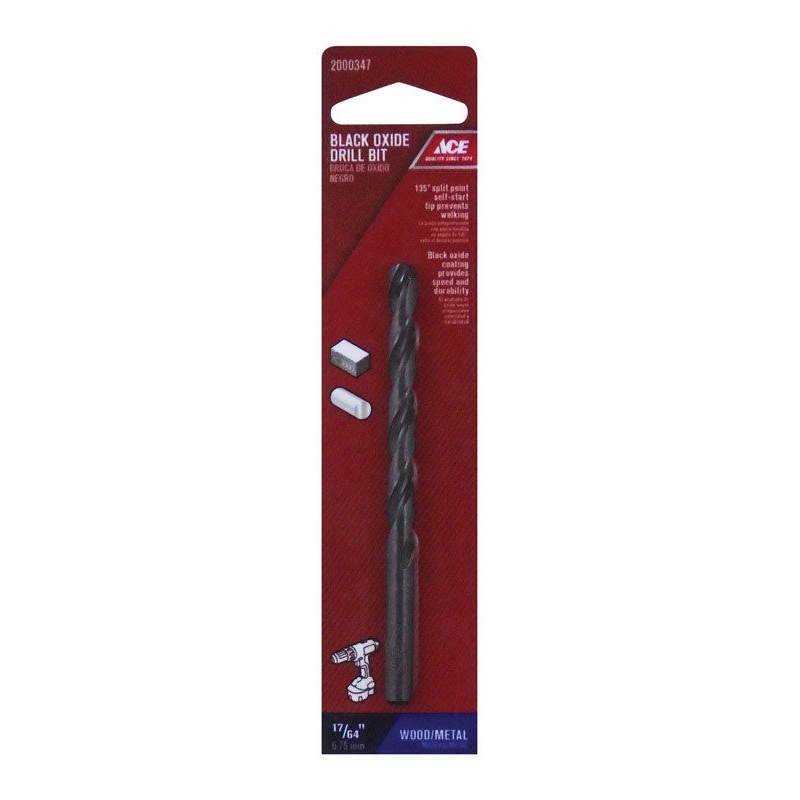 Ace Black Oxide 17/64 in. Dia. Drill Bit 1 pc.