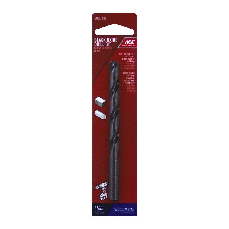 Ace Black Oxide 21/64 in. Dia. Drill Bit 1 pc.