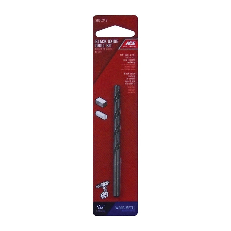Ace Black Oxide 7/32 in. Dia. Drill Bit 1 pc.