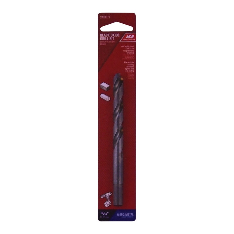 Ace Black Oxide Reduced 13/32 in. Dia. Drill Bit 1 pc.