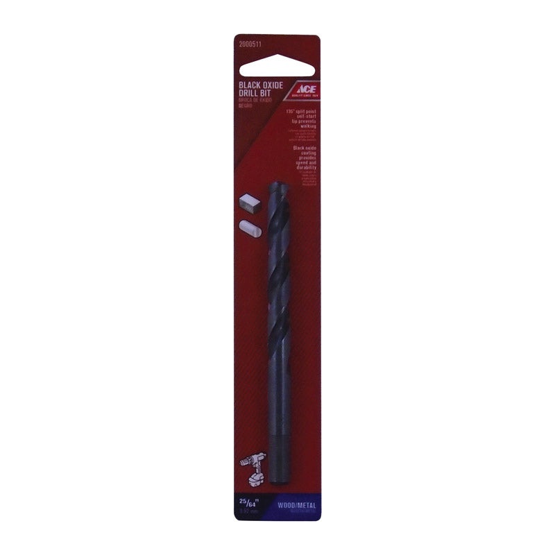 Ace Black Oxide Reduced 25/64 in. Dia. Drill Bit 1 pc.