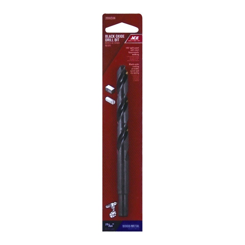Ace Black Oxide Reduced 29/64 in. Dia. Drill Bit 1 pc.
