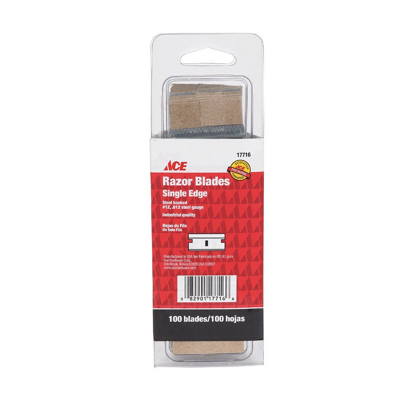 Ace Steel Single Edge #12 Razor Blade 100 pk