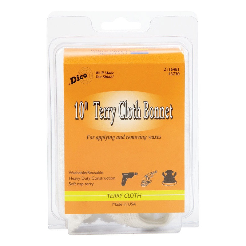 Dico 10 in. Dia. Terry Cloth Terry Cloth Bonnet
