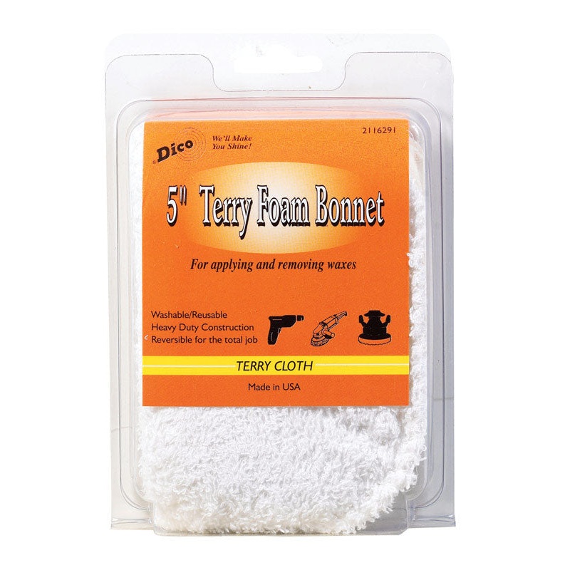 Dico 5 in. Dia. Terry Cloth Terry Foam Bonnet