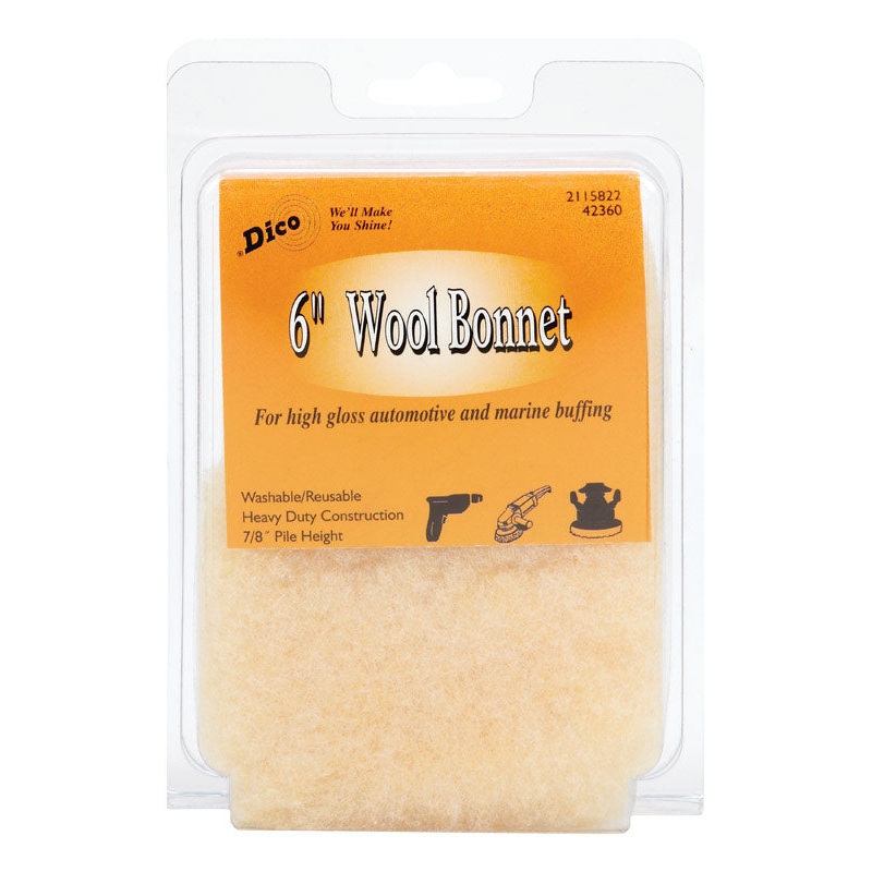 Dico 6 in. Dia. Wool Lambs Wool Bonnet
