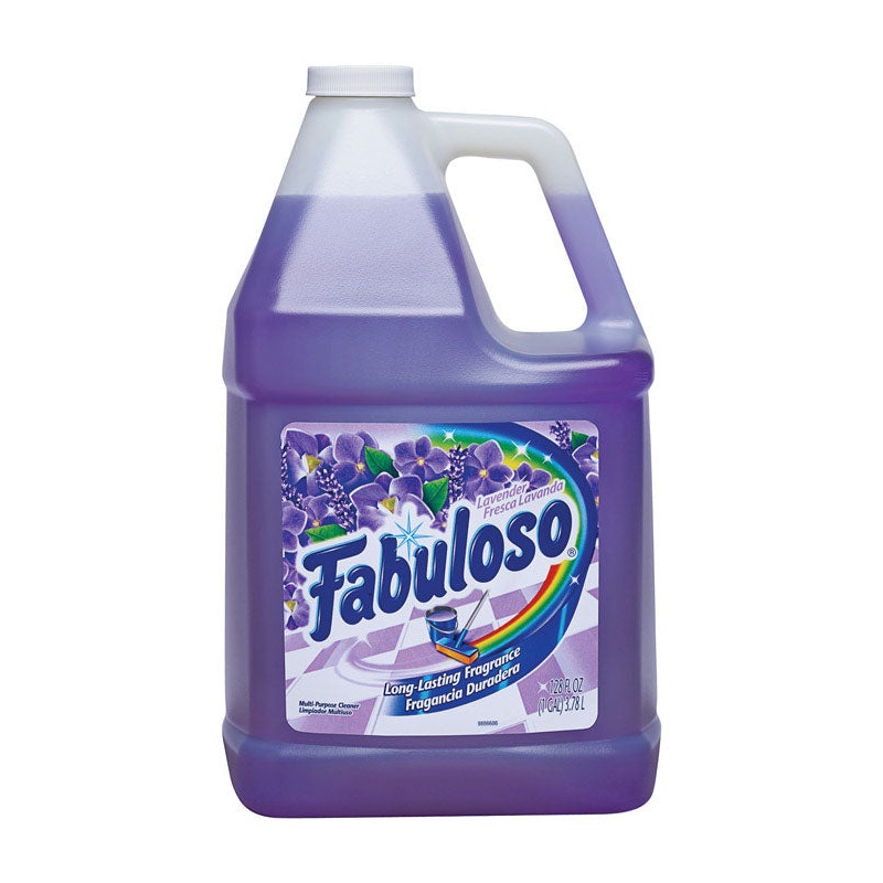 Fabuloso Multi Purpose Cleaner Lavender Bottle 128 oz. For use on floors and walls in bathrooms and