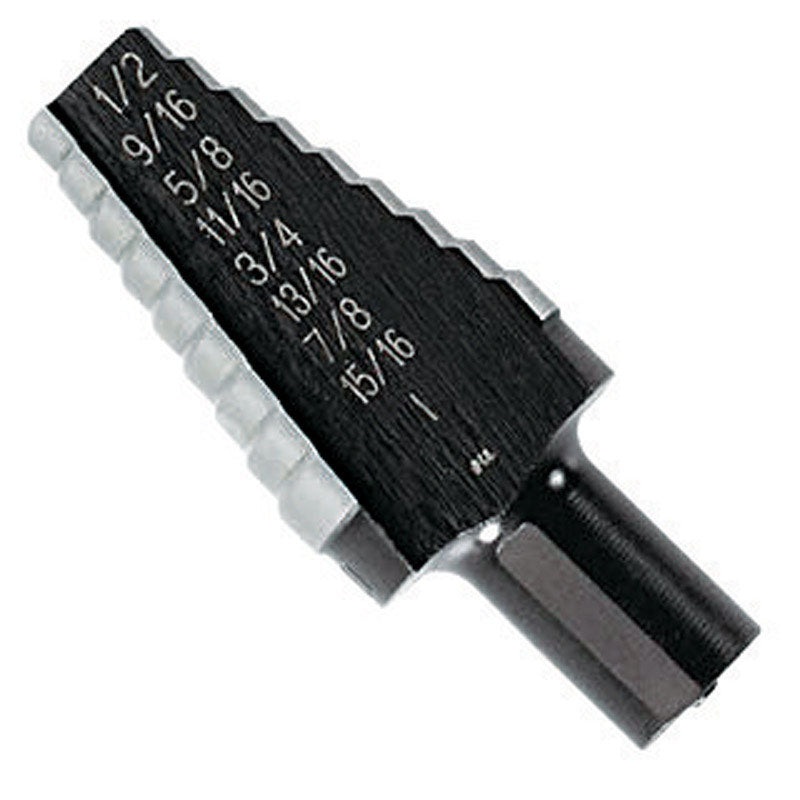 Irwin Unibit High Speed Steel Hex 9/16 – 1 in. Dia. Step Drill Bit 1 pc.