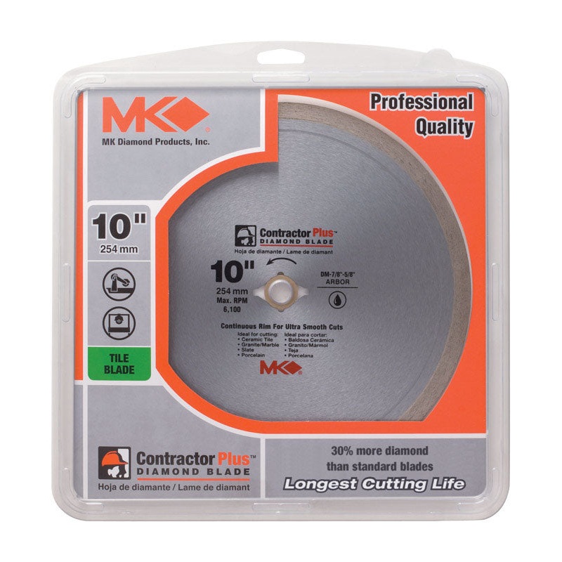 M.K. Diamond 10 in. Dia. Diamond Circular Saw Blade For Tile and Marble